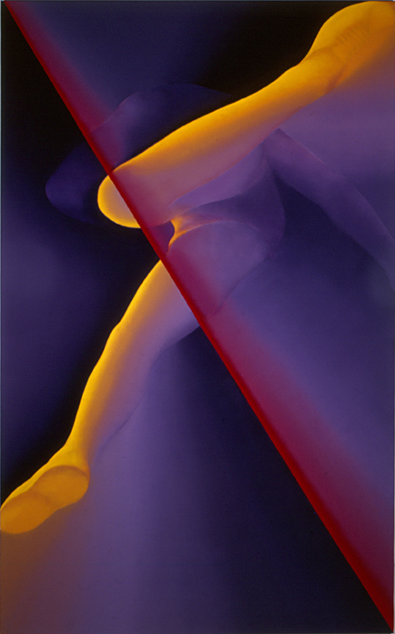 Atalante - Jean Claude Meynard - peinture acrylique sur toile - 1982 - 146x89  cm 