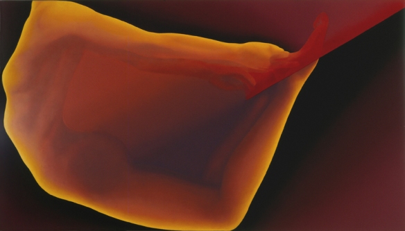 Jean-Claude Meynard "Comète", peinture acrylique sur toile 1983 89x160 cm  - 