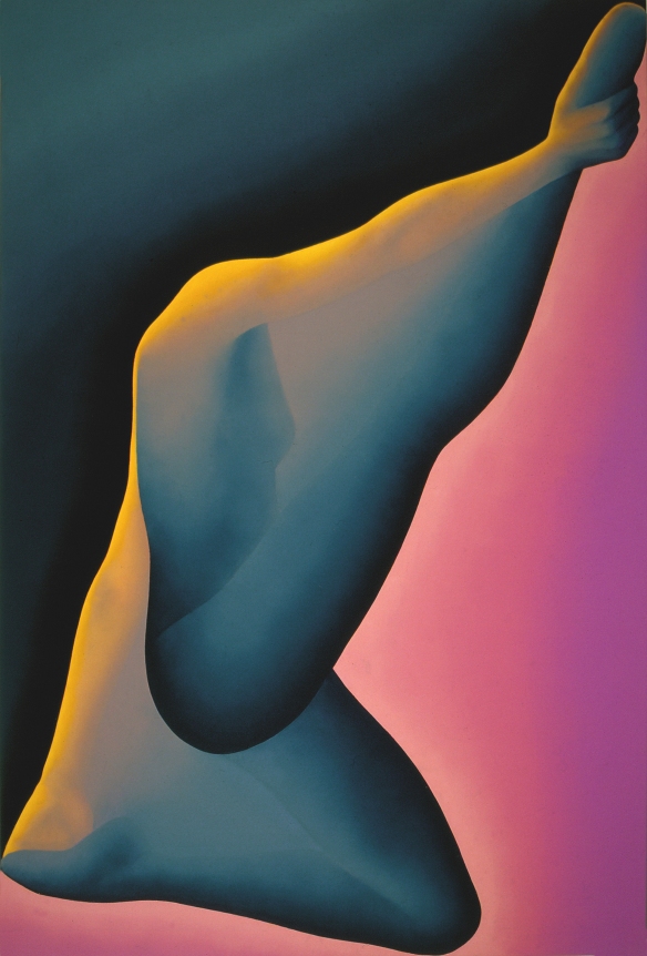 Contre-pied - Jean-Claude Meynard - peinture acrylique sur toile- 1983 - 146x89 cm 