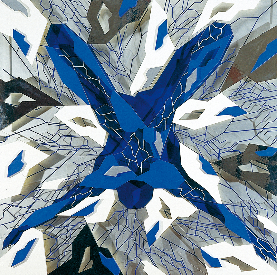 Icare de Jean-Claude Meynard - 1998 - 120 x 120 cm - Oeuvre en plexiglas 
